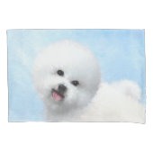 Bichon Frise-schildering - Cute Original Dog Art Kussensloop (Voorkant)
