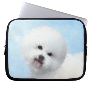 Bichon Frise-schildering - Cute Original Dog Art Laptop Sleeve