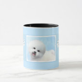 Bichon Frise-schildering - Cute Original Dog Art Mok (Midden)