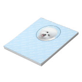 Bichon Frise-schildering - Cute Original Dog Art Notitieblok (Linkerzijde)