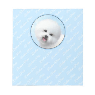 Bichon Frise-schildering - Cute Original Dog Art Notitieblok