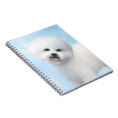 Bichon Frise-schildering - Cute Original Dog Art Notitieboek (Rechterzijde)