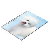 Bichon Frise-schildering - Cute Original Dog Art Notitieboek (Linkerzijde)