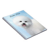 Bichon Frise-schildering - Cute Original Dog Art Notitieboek (Rechterzijde)