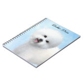 Bichon Frise-schildering - Cute Original Dog Art Notitieboek (Linkerzijde)