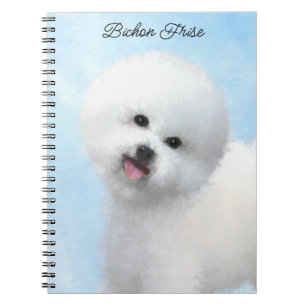 Bichon Frise-schildering - Cute Original Dog Art Notitieboek