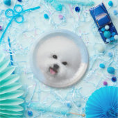 Bichon Frise-schildering - Cute Original Dog Art Papieren Bordje (Feest)