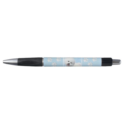 Bichon Frise-schildering - Cute Original Dog Art Pen (Voorkant)