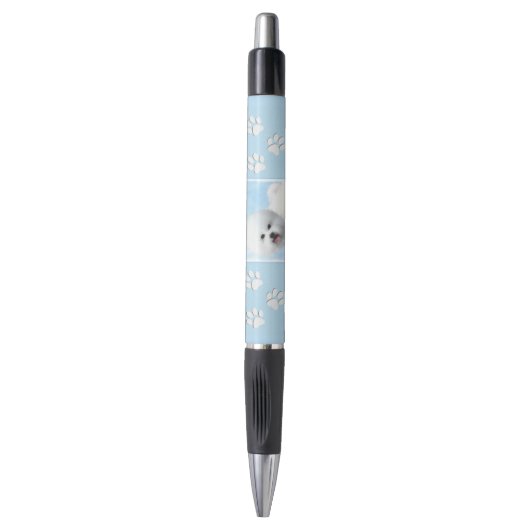 Bichon Frise-schildering - Cute Original Dog Art Pen (Voorkant Verticaal)