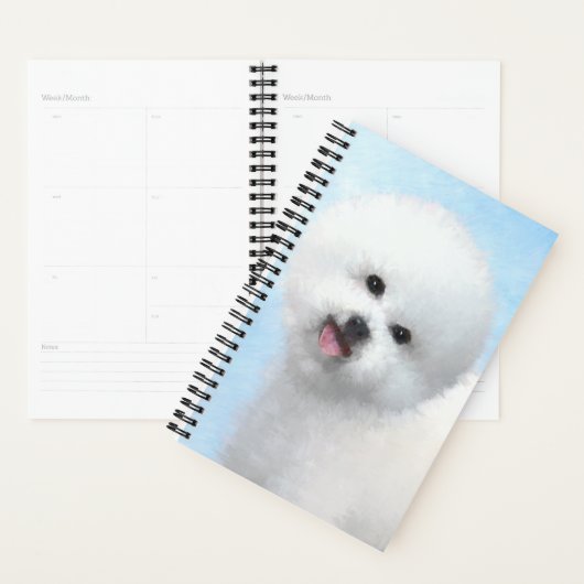 Bichon Frise-schildering - Cute Original Dog Art Planner (Display)