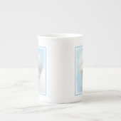 Bichon Frise-schildering - Cute Original Dog Art Porselein Kop (Voorkant)