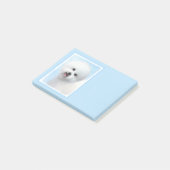 Bichon Frise-schildering - Cute Original Dog Art Post-it® Notes (Schuin)