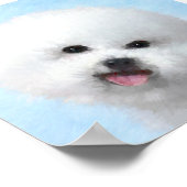 Bichon Frise-schildering - Cute Original Dog Art Poster (Hoek)