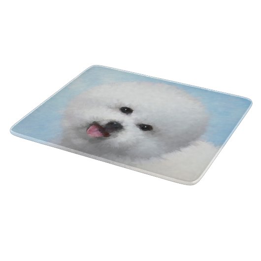 Bichon Frise-schildering - Cute Original Dog Art Snijplank (Hoek)