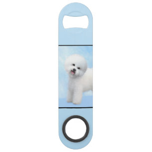 Bichon Frise-schildering - Cute Original Dog Art Speed Flessenopener