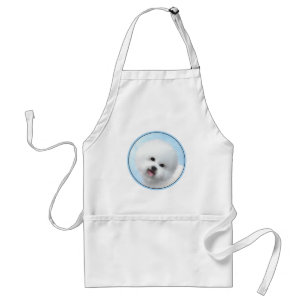 Bichon Frise-schildering - Cute Original Dog Art Standaard Schort