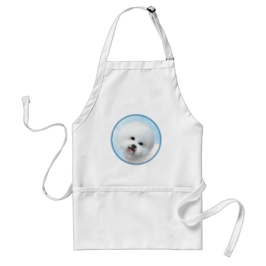 Bichon Frise-schildering - Cute Original Dog Art Standaard Schort (Voorkant)