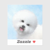 Bichon Frise-schildering - Cute Original Dog Art Sticker (Vel)