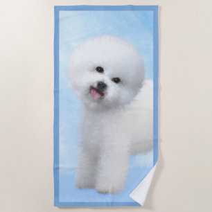 Bichon Frise-schildering - Cute Original Dog Art Strandlaken