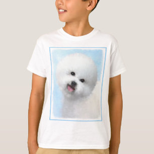 Bichon Frise-schildering - Cute Original Dog Art T-shirt