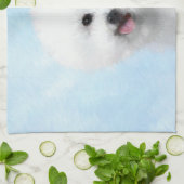 Bichon Frise-schildering - Cute Original Dog Art Theedoek (Gevouwen)