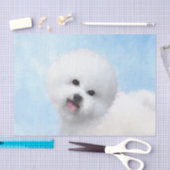 Bichon Frise-schildering - Cute Original Dog Art Tissuepapier (Craft)