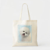 Bichon Frise-schildering - Cute Original Dog Art Tote Bag (Voorkant)
