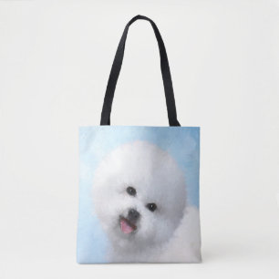 Bichon Frise-schildering - Cute Original Dog Art Tote Bag