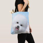 Bichon Frise-schildering - Cute Original Dog Art Tote Bag (Dichtbij)