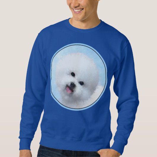 Bichon Frise-schildering - Cute Original Dog Art Trui (Voorkant)