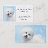 Bichon Frise-schildering - Cute Original Dog Art Visitekaartje (Voorkant / Achterkant)