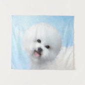 Bichon Frise-schildering - Cute Original Dog Art Wandkleed (Voorkant (horizontaal))