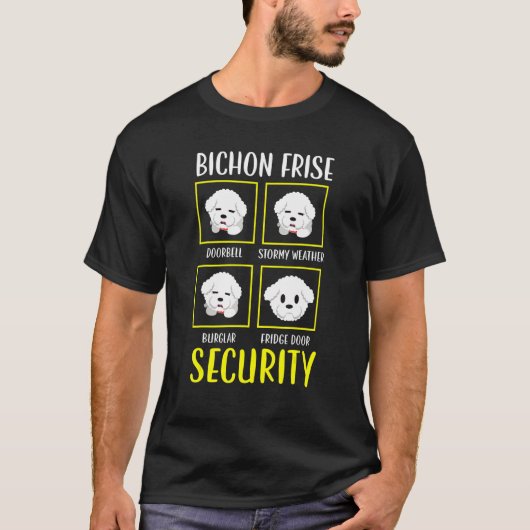 Bichon Frise Security Curly Hair Pup Puppy 1 T-shirt (Voorkant)
