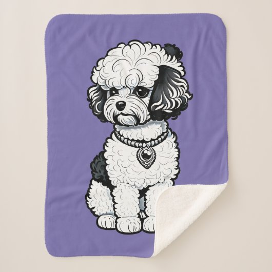 Bichon Frise Sherpa Deken (Voorkant)