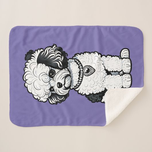 Bichon Frise Sherpa Deken (Voorkant (horizontaal))