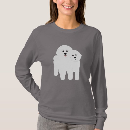 Bichon Frise Shirt met lange hoes (Voorkant)