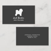 Bichon Frise Silhouette | HONDENRAS | Pet Care Visitekaartje (Voorkant / Achterkant)