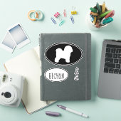 Bichon Frise Silhouette Vinyl Sticker Set (iPad Cover)