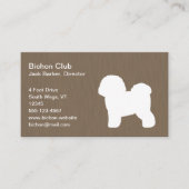 Bichon Frise Silhouette Visitekaartje (Voorkant)