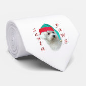 Bichon Frise Sinterklaas Pootjes Stropdas (Opgerold)