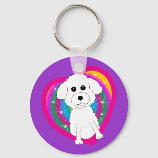 Bichon Frise Sleutelhanger (Voorkant)