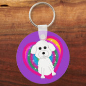 Bichon Frise Sleutelhanger (Voorkant)