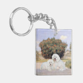 Bichon Frise Sleutelhanger (Voorkant Links)