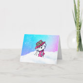 Bichon Frise Sneeuwwinter Kaart (Voorkant)
