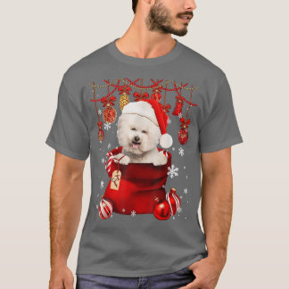 Bichon Frise Snow Ball Dog in Pocket Bag Winter C T-shirt