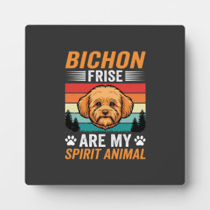 Bichon Frise Spirit Dier Retro Hond Fotoplaat