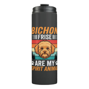 Bichon Frise Spirit Dier Retro Hond Thermosbeker