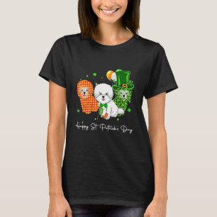 Bichon Frise St Patricks Day Boys Kinder Girls Sha T-shirt