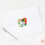 Bichon Frise St. Patrick's Day Ronde Sticker (Envelop)