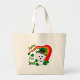 Bichon Frise St Patricks Grote Tote Bag